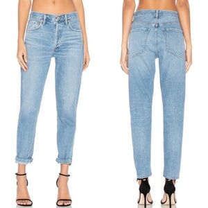 AGOLDE FEEL GOOD High Rise Classic Straight Slim Jeans- Light Wash - 26